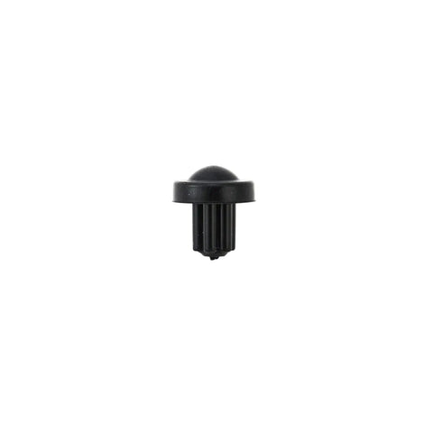 Single black rubber grate foot pad for gas stove top, part of 12 pack, non-slip and heat-resistant for stabilizing grates.