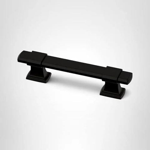 Matte Black Adjustable Drawer Pulls 5 Pack Fits 1-3/8 To 4 Inch Hole Centers Ideal For Kitchen Cabinets Dressers And Furniture Durable Metal Hardware With Fade And Scratch Resistant Finish Quick Weekend Update on white background.