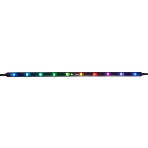 Single LED strip from iCUE Lighting Node PRO RGB Lighting Controller with rainbow colors and 10 LEDs.