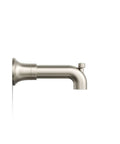 Tone Wall-Mount Bath Spout With Diverter In Vibrant Brushed Nickel Finish, 6-9/16 Inch Reach, side view.