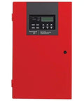 Top Tier Addressable Fire Alarm Control Panel delivering battle tested performance, red metal enclosure, sleek design for commercial use.