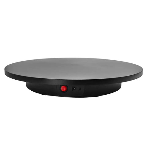 Smooth Electric Rotating Display Stand 360 Degree Turntable With Pure Copper Motor adjustable speed quiet operation, black base with control buttons.
