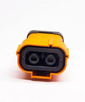 Heavy Duty High Voltage Safety Lock Connector 2 Pin 150 Amp EV Battery Plug IP67 Waterproof Industrial grade male connector front view