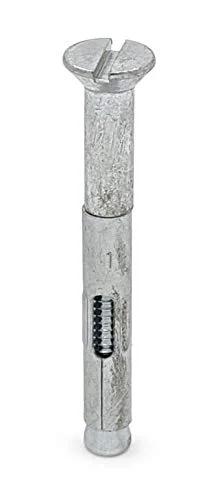 One Quarter Inch By Two Inch Flat Sleeve Anchor Zinc Plated For Masonry Concrete Brick And Block Versatile 360 Degree Expansion
