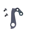 Beefy Derailleur Hanger Replacement For Road Bikes Fits Frames From Eddy Merckx Sette Teschner And BMC No 101 Aluminum Alloy Durable Build With Included Bolts For Easy Install, showing hanger and bolts.