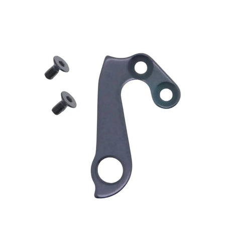 Beefy Derailleur Hanger Replacement For Road Bikes Fits Frames From Eddy Merckx Sette Teschner And BMC No 101 Aluminum Alloy Durable Build With Included Bolts For Easy Install, showing hanger and bolts.