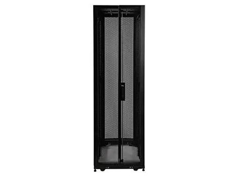 Front view of Side Panel for SR42UB Rack Enclosure With Key Lock Latch Black, SR42SIDE SmartRack Access Panel for 42U Standard Depth Cabinets