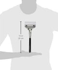 Jaws Metal Bender with 3-1/2 inch wide blades, lightweight die cast aluminum hand tool held for size comparison, 10 inches in height.