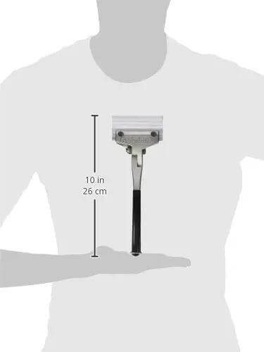 Jaws Metal Bender with 3-1/2 inch wide blades, lightweight die cast aluminum hand tool held for size comparison, 10 inches in height.