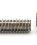 Cup Point Socket Set Screws, 18-8 Stainless Steel, 1/2-20 UNC, 1 Inch Long, Fully Threaded for pulleys and gears