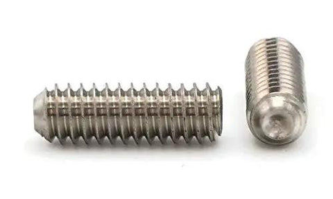 Stainless Steel Cup Point Socket Set Screws One Half Inch Size Thirteen Threads By One And One Quarter Inch Length 18 8 Grade Blind Headless