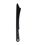 Rock Solid 16 Inch Safety Push Block To Shield Your Digits And Beat Back Kickback On Table Saws Jointers Routers With A Comfort Grip For Easy Workshop Tasks That Truly Safeguard Your Palms While Knocking Out Precision Cuts Whenever You Work, shown from the side, black plastic construction.