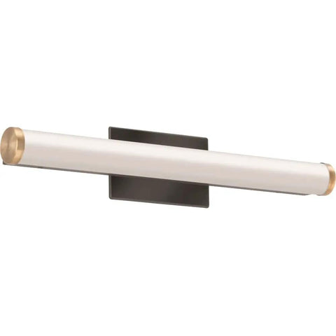 24 Inch LED Vanity Light With 3000K Warm White, Fresh Contemporary Cylinder Bathroom Wall Fixture, Brushed Nickel Finish