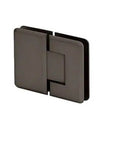 Oil Rubbed Bronze 180 Degree Glass To Glass Plymouth Series Wide Shower Door Hinge in black, heavy duty for tempered glass.