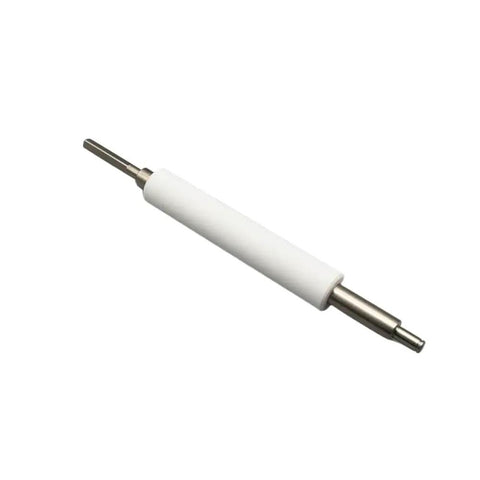 Top Shelf Platen Roller Direct Swap For 105SL Thermal Label Printer G32011M, white roller with metal ends.