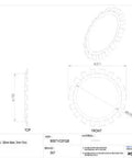 SKF W 26 lockwasher, steel, 130mm bore, 1/8 in thick; front and top blueprint views.