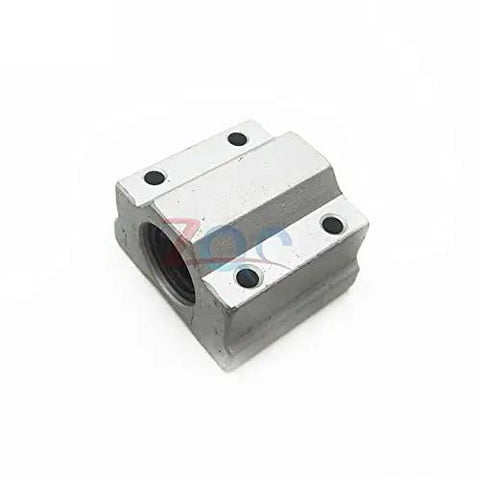 Bombproof 8mm Steel Linear Slide Bearing Bushings with Precision Ball Bearing Sleeve Perfect for CNC Routers and 3D Printers Creating Smooth Motion Essential DIY Assembly Components and Replacement Parts, showing steel bushing angle.
