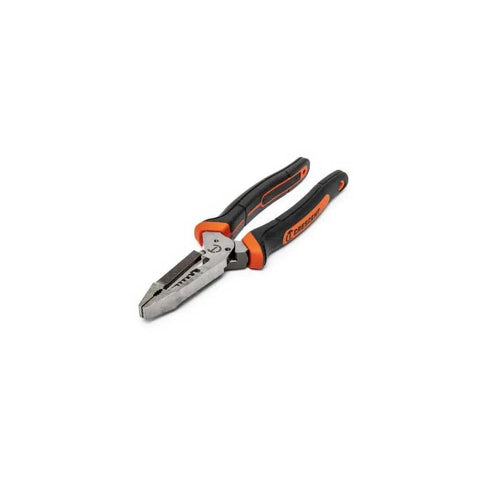 Heavy Duty 8 Inch Wire Stripper Tool With Integrated Shear Cut Cutter And Drop Forged Steel Blades And TPR Grips