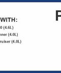 Compatibility chart for Engine Air Filter PA6122 Fits 2010 To 2024 Toyota 4Runner, 2010 To 2023 Lexus GX460, And 2010 To 2014 Toyota FJ Cruiser