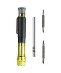 Four In One Electronics Pocket Screwdriver Set With Phillips And Slotted Bits For DIY Tech Repairs Concealable Tip Pocket Clip Spin Cap