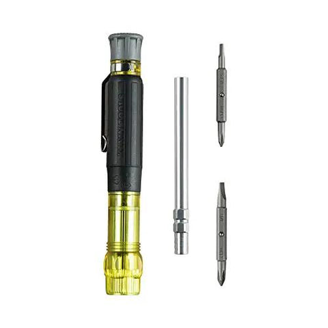 Four In One Electronics Pocket Screwdriver Set With Phillips And Slotted Bits For DIY Tech Repairs Concealable Tip Pocket Clip Spin Cap