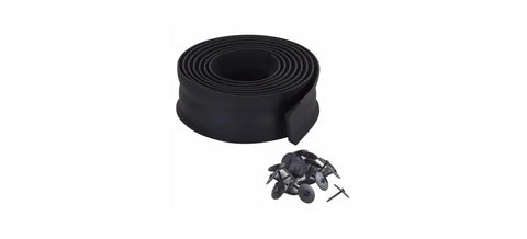 9 Foot Black Rubber Garage Door Bottom Seal For Weatherproofing And Draft Blocking That Stops Moisture Dust And Insects Easy Nail Or Screw Install
