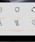 Image showing icons for anti-corrosion, good adhesion, wide range of use, scientifically formulated, temperature protection, long-lasting lubrication.