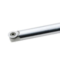 Close-up of a Ten Pack 16mm Round Carbide Insert for Woodturning Lathe Finisher Tools with a countersunk hole on a lathe tool.