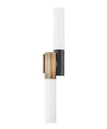 2 Light Wall Sconce-24.5 inches Tall and 4.75 inches Wide 154-Bel-4807893 in modern design with black and gold accents.