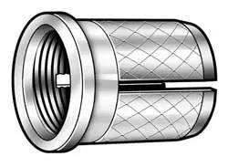 Knurled Brass Press Insert With Flange And 8-32 Unc Threads For Plastic Buildouts Straight Shooting No Hassle Install, detailed view.