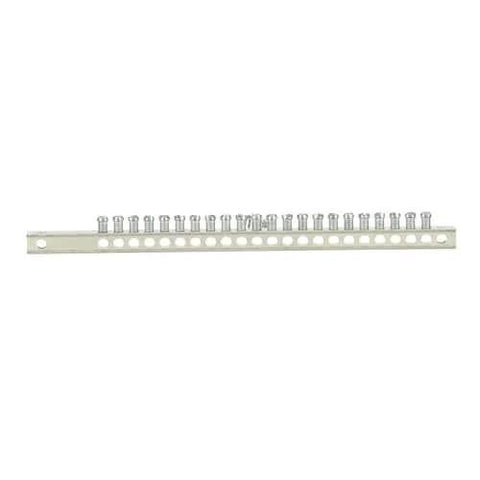 Single 24-Hole Load Center Grounding Kit TGK24CP for PowerMark Gold panelboard, showing full bar with 24 screws and holes, UL listed.