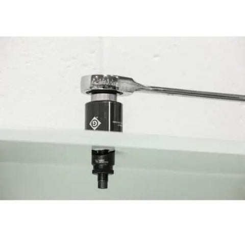 Pro Grade 3 Inch Conduit Knockout Die KD 3 installation with standard round punch for precision, close-up view