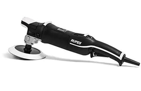 Big Foot Rotary Polisher LH19E Standard Kit with heavy duty nine meter cord, high torque drive and yellow BR150M fine foam pad.