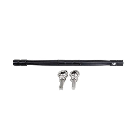 Black Adjustable Shifter Linkage Rod For Harley Davidson Softail Touring And Trike Ride Ready 11.5 To 12.5 Inch 6061 T6 Aluminum With Stainless Steel Joints And Five Sixteenths Inch Stud Compatibility, with joints