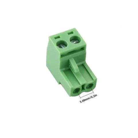 Dope 12 Pack Pluggable Terminal Block Socket 2 Position KF2EDG 5.08mm Pitch Green Connector, 300V 15A