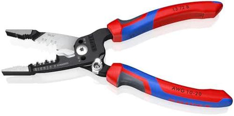 Knipex Forged Wire Stripper 13 72 8 8 Inch Heavy Duty Tool for Solid and Stranded Wire 10 to 20 AWG with Locating Ridges