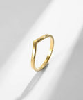 Engravable BFF Ring Set For Two In Rose Gold Plated Stainless Steel 2mm Dainty Chevron V Shaped Stacked Rings For Best Friends Soul Sisters Best Buds