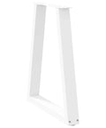 V Shaped Table Legs Set Of 2 White Powder Coated Steel Heavy Duty 72 To 73.3 Cm For Dining Tables And Desks with a V shape visible