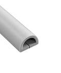 Heavy Duty PVC Floor Cable Cover To Kick Trip Hazards To The Curb Low Profile Gray Trapezoid Wire Raceway showing close-up detail.