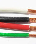 Top Tier Thhn Electrical Wire Featuring Six Awg White Black And Red Combined With Eight Awg Green Ground Stranded Copper Build Ul Certified For Rapid Shop Fixes Boss Level 25 Foot Spool Ready with exposed copper ends.