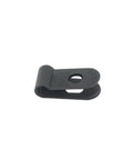 Single black clip from 200 Pack One Eighth Inch Nylon Cable Clips R Type Assortment Kit Black Wire Clamps For Cable Management And DIY Wiring