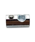 Roll-In T-Nut With Ball Spring 5/16-18, side view, showing zinc material, 15 Series Aluminum Extrusion Compatible, for 13040 Profile