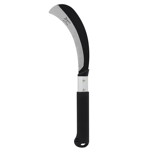 Heavy Duty Harvest Sickle With Carbon Steel Blade And Aluminum Handle For Clearing Tough Vines, Weeds And Saplings