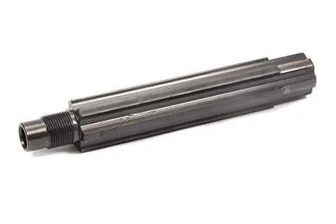 Front view of a 3-18 Transmission Output Shaft With Ball Shaft Ball Spline, beefy steel construction, heavy duty replacement part.