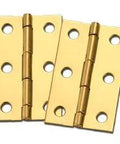 Solid Brass Miniature Medium Hinge For Small Projects Two And One Half Inch Long By One And Nine Sixteenths Inch Open With Screws One Pair Stanley Hardware