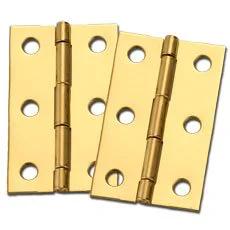 Solid Brass Miniature Medium Hinge For Small Projects Two And One Half Inch Long By One And Nine Sixteenths Inch Open With Screws One Pair Stanley Hardware