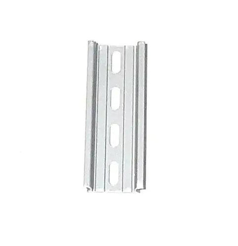 Front view of 20 Pieces 4 Inch DIN Rail Slotted Aluminum RoHS Compliant Built Tough Modular Rail For Mounting Large Components 35mm Wide