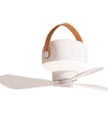 kousoer Ceiling Fans Quiet Remote USB 7200mAh with a stylish handle and two white blades, ideal for outdoor use.
