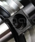 Close-up of CAT40 ER25 2.5 Inch Projection Collet Chuck Tool Holder showing drawbar detail