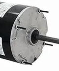 1/10 HP PSC Condenser Motor, 1075 RPM, 208-230V, 1 Speed, 0.7A, 1/2 x 6 Shaft, side view